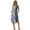 Blue Hawaiian Palm Leaf, variant on Fire Flame Summer Dress for Womens Sleeveless Round Neck Swing Sleeveless Sundresses Flowy Pleated Asymmetric Dress for Cocktail Party,XL