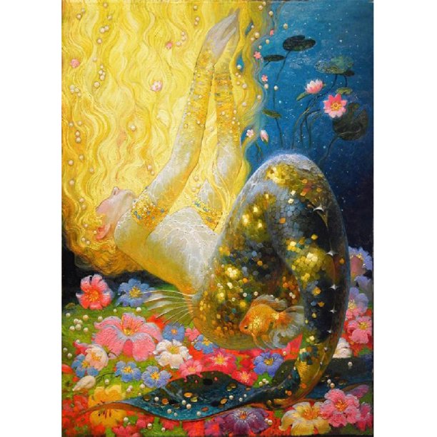 Pintura de diamante (DB0530) 5D DIY Mermaid Square Rhinestone Kits de mosaico 30x40cm FLhrweasw Nuevo