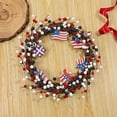 thumbnail image 7 of 4th of July PALIFEUR Wreath, 15.75 Inch Patriotic Wreaths for Front Door, Artificial Floral Front Door Wreaths Decorations for Memorial Day Independence Day Veterans Day, Red Blue White, 7 of 7