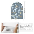 thumbnail image 2 of Lsque Blue Bathroom Pattern Knitted Beanie, Unisex Winter Hat, Knit Hat Winter Beanies Thick Fisherman Beanies Cuffed Plain Skull Caps, 2 of 6