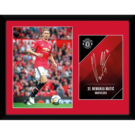 GB eye LTD, Manchester United, Matic 17/18, Framed Print 30x40cm, Wood, Various,