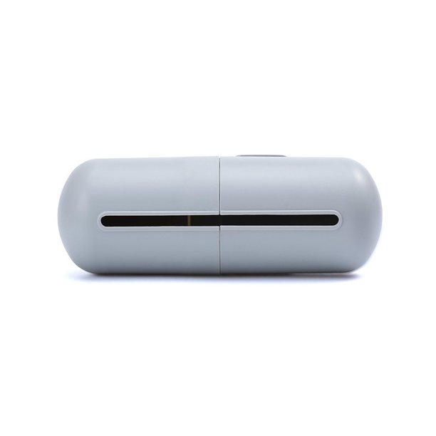 Caja de almacenamiento de bolsas de basura montada en la pared Caja de extracción de bolsas de plástico de cocina Caja de almacenamiento mini con diseño de cápsula (gris) (1 unidad) TUNC Sencillez