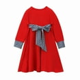 thumbnail image 6 of Coerni Toddler Kids Baby Girls Summer Clothes Long Sleeve Soild Bowknot Muslim Dress Hat Outfit Set Crop Top Hoodie Outfits, 6 of 9