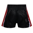 thumbnail image 3 of TiaoBug Kids Boys Girls Boxer Trunks Training Boxing Shorts MMA Kick Cage Martial Arts Kickboxing Shorts Black&Red&White 13-14, 3 of 7