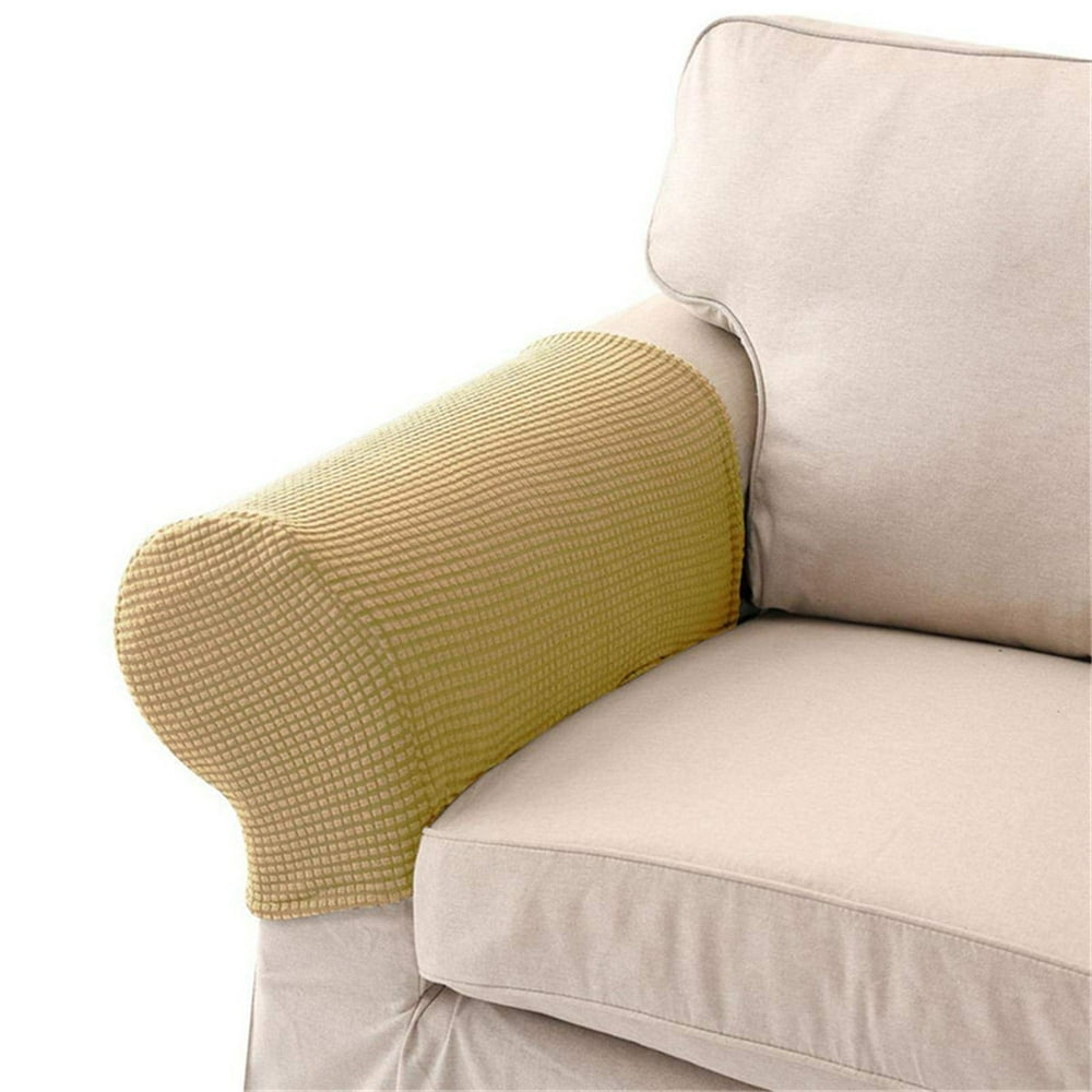 Spandex Stretch Fabric Armrest Covers Anti-Slip Furniture Protector