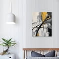 thumbnail image 3 of ONETECH Canvas Wall Art Decor Hand Painted Black and White Abstract Painting Large Art Pictures Modern Artwork for Living Room Bedroom Office Decor 16x20in, 3 of 4