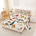 thumbnail image 2 of Erosebridal Happy Camping Bed Sheets For Camper Gifts,Cartoon RV Rustic Country Style King Sheets For Boys Kids 4pcs, 2 of 6
