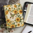 thumbnail image 4 of ZUXONGSY Hummingbird Sunflower Letter Print Bible Covers for Women Faux Leather Bible Case Waterproof Bible Protector with Handle & Shoulder Strap Church Bag Bible Accessories, 2XL, 4 of 7
