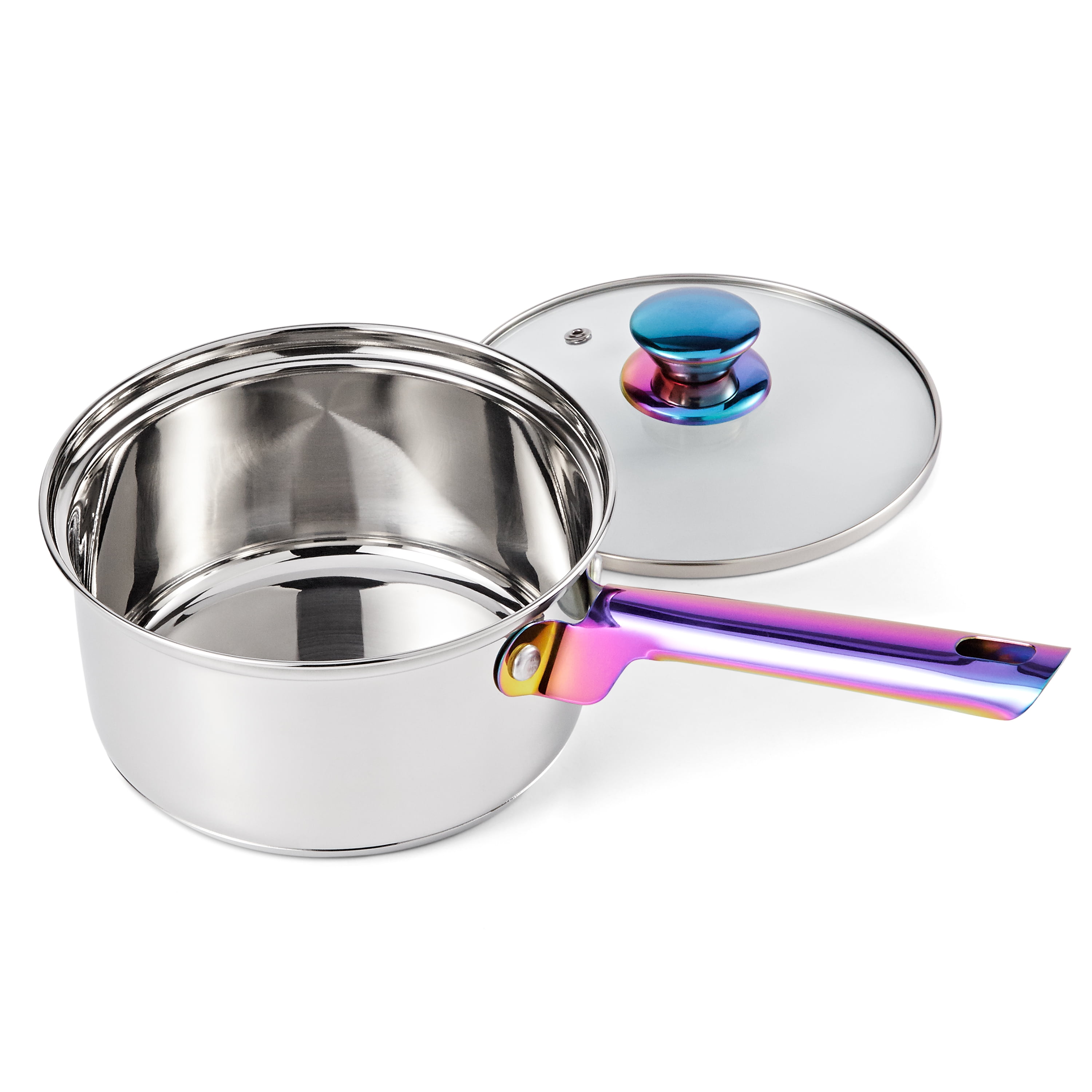 Mainstays Iridescent Stainless Steel 20-Piece Cookware Set, with Kitchen Utensils and Tools - 3