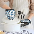 thumbnail image 6 of Pofeuu Blue Excavator Print Thickened Mini Silicone Oven Mitts Heat Resistant, Rubber Oven Mitt Gloves, Finger Pinch Grips, Pot Holder, Silicone Potholder, 6 of 7