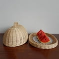 thumbnail image 3 of Rattan Storage Tray with Cover,Hand-Woven Wicker Baskets,Bread Fruit Food Breakfast Display Box,for Food, Fruit,Cake,Etc, 3 of 9