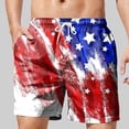 thumbnail image 2 of LIIPEE Men Shorts Casual Summer 4th Of July Alternating Red And White And Five-Pointed Stars Fashion Graphic Patriotic Knee Length Shorts Male Comfortable Breathable Soft Sports Shorts,XXXL, 2 of 4