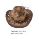 thumbnail image 5 of Sombrero de vaquero occidental, sombrero de ala ancha, sombrero para espectáculos escénicos, gorras de vaquero de paja unisex, 5 of 8