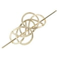 thumbnail image 2 of HYLLai Vintage Hollow-Out Hair Pin, Gold Alloy Hair Slide for Updos, Bridal or Daily Use, 6.3” Elegant Hair Jewelry (A), 2 of 5