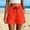 Orange1, variant on Kojanyu Women's High Waisted Cotton Shorts Casual Loose Drawstring Lounge Shorts with Pockets Summer Beach Shorts