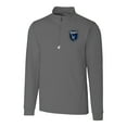 thumbnail image 2 of Men's-Cutter & Buck  Gray San Jose Earthquakes Traverse Stretch Eco Quarter-Zip Pullover Top, 2 of 3