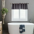 thumbnail image 5 of Qocolhg Blackout Valance Curtains for Kitchen - Window Treatment Light Blocking Short Rod Pocket Curtain Panels for Small Window Bathroom Basement, 29.13x14.17in, 5 of 8