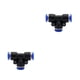 thumbnail image 3 of Scienceny Conectores de tubería de aire reutilizables de 10 piezas para una conexión confiable Tubo de manguera rápido neumático de Buen T-tee PE 6【 Ordinario 6 mm 2Conjunto, 3 of 6