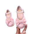 thumbnail image 5 of Xfvqtps Girls Mary Jane Shoes Flats Bow Pearl Hook and Loop Strap Thick Soft Sole Spring Summer Casual Princess Shoes, 5 of 9