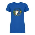 thumbnail image 2 of Beautiful Unicorn With Flowers Shaped T-Shirt Women -Image by Shutterstock, Female x-Large, 2 of 4
