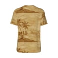 thumbnail image 4 of Easygdp Retro Palm Tree Men's Muscle T-Shirt Men's Baseball Short Sleeves, for Gym Workout Athletic with Button - Small, 4 of 9