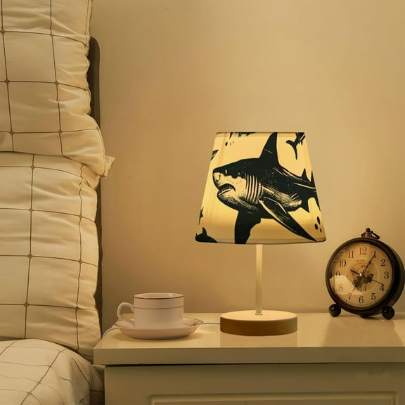 Sharks Anchors LED Desk Lamp Table Lamp USB Bedside Nightstand Small Lamp for Bedroom Living Room Kids Room