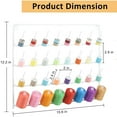 thumbnail image 2 of Wall Mounted 32 Spools Sewing Thread Rack White Metal Sewing Thread Holder, 2 of 5