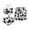 thumbnail image 2 of Psesaysky Trendy Cow Print Couples Matching Swimsuits Removable Pad Bikini and Board Shorts for Women Men Summer Beach Corss Front Swimsuit or Drawstring Swim Trunks Plus Size 2026, 2 of 7
