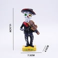 thumbnail image 7 of Shoreew Black Mariachi Band Skeleton Statue Halloween Day of The Dead Skull Figurine Resin Collectible Folk Musician Players Ornament for Home Decor, 7 of 7