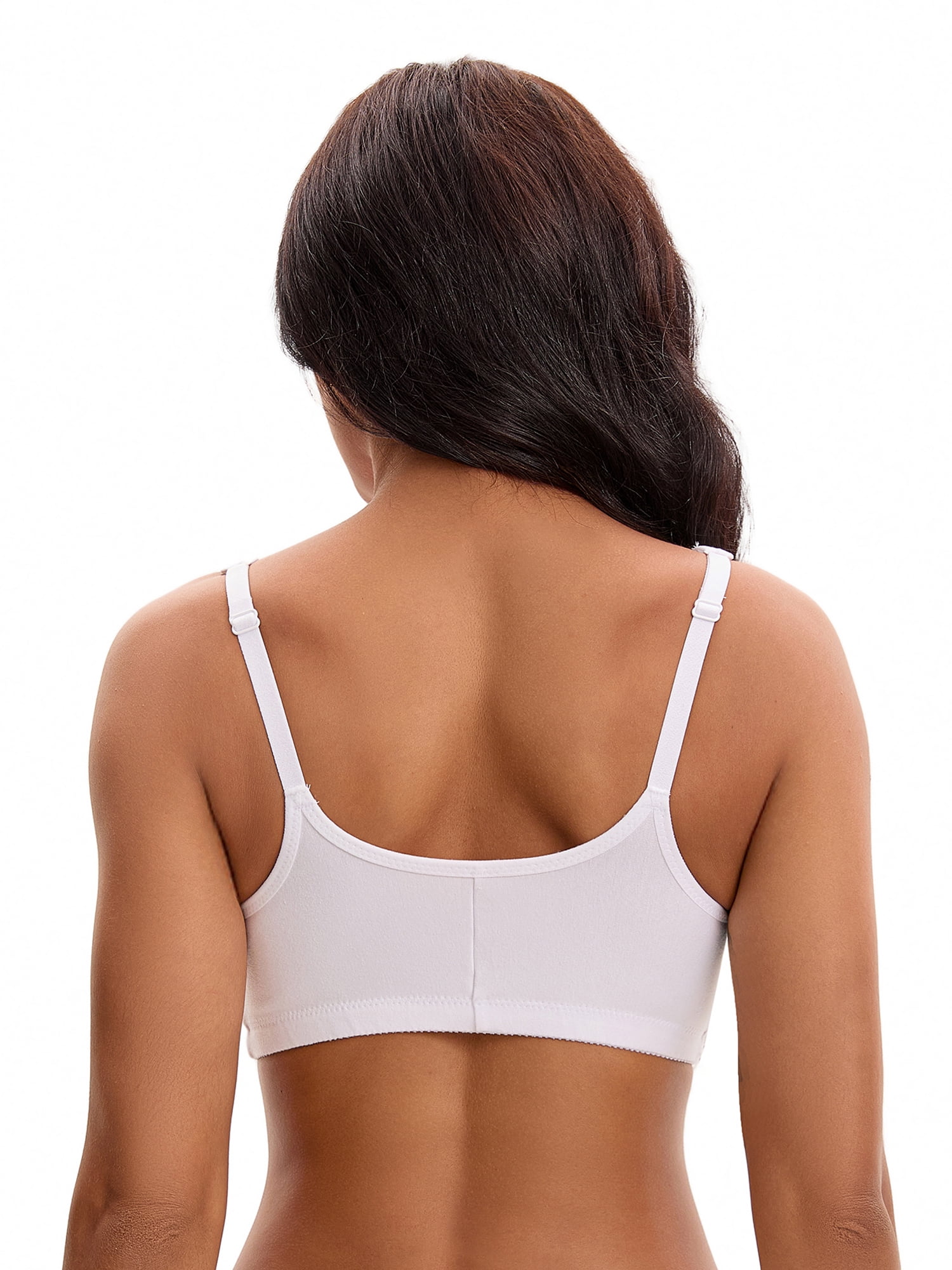 Unique Bargains Women's Front Closure Adjustable Strap Wirefree Workout Bras 3XL White