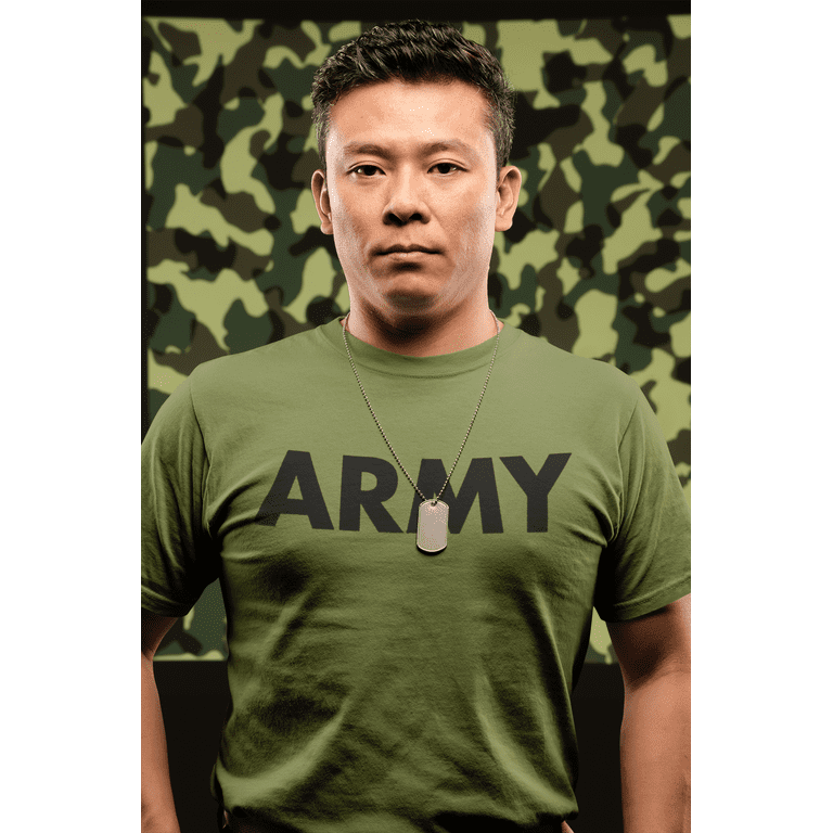 Promotion & Beyond US Military Gear Army Training PT Men's T-Shirt Halloween Costume Accessory Gym Workout | S, Black, Size: Small