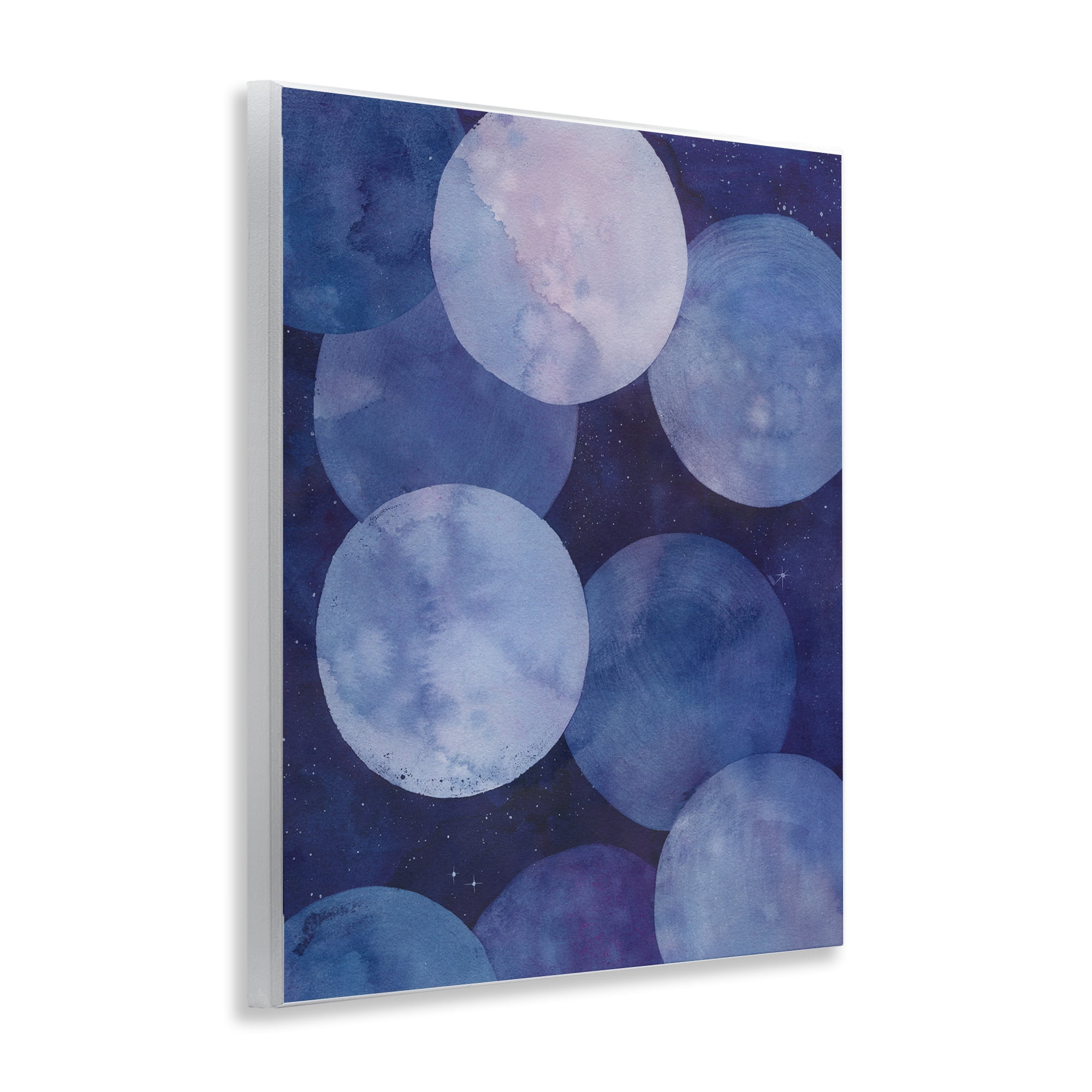 Stupell Industries Purple Circular Shapes Abstract Painting Unframed Art Print Wall Art, 11 x 14