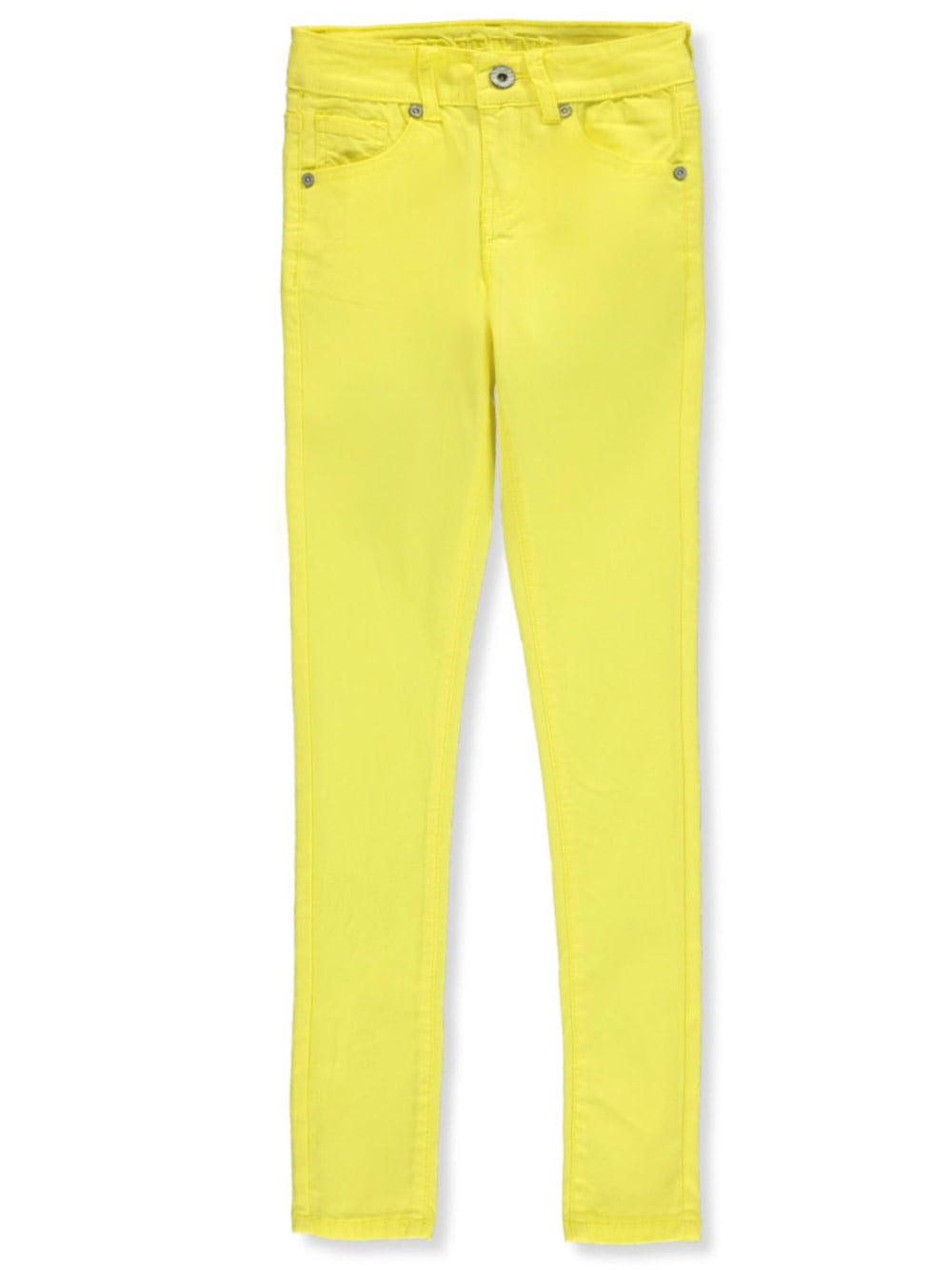 V.I.P. Jeans Girls' Stretch Fit Pants yellow, 16 (Big Girls