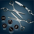 thumbnail image 2 of Saki Ha Professional Hair Shears Set 7.0 Inch - Includes Hair Scissors, Thinning Shears and Razor - Handmade from Japanese Steel, 2 of 7