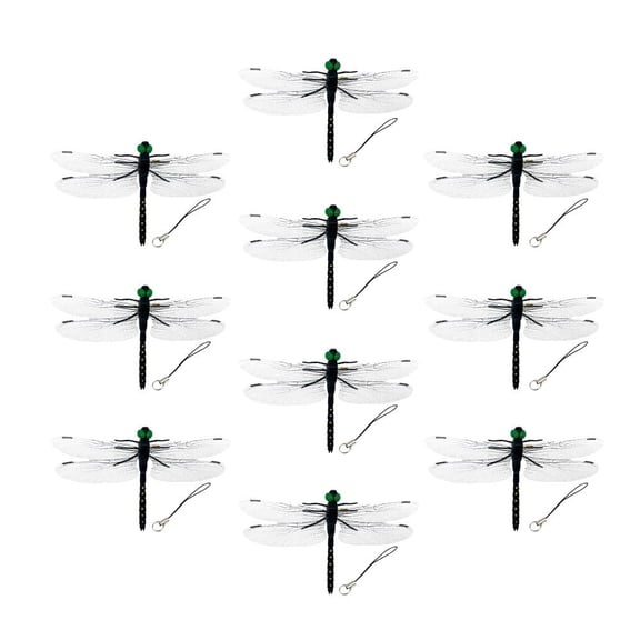 Pekkaxy Realistic Dragonfly Model, 5.5 in Wingspan, Hand-Painted PVC, Natural Insect Repellent for Outdoor Activities, Ideal for Camping, Fishing, and Garden Decoration