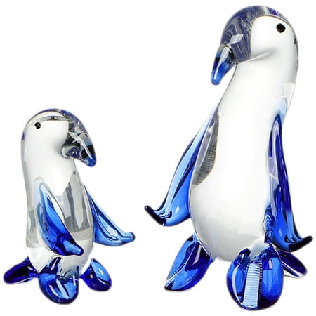 

Hemoton 2Pcs Small Penguin Crystal Penguin Adornment Mini Crystal Ornament Crystal Penguin Figurine