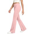 thumbnail image 3 of FRSASU Flare Leggings for Girl Low Rise Fold Over Flared Yoga Pants Bootcut Leggings Kids Comfy Workout Pants Pink, 3 of 8