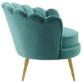thumbnail image 2 of Modway Admire Scalloped Edge Performance Velvet Accent Armchair in Teal, 2 of 6