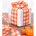 thumbnail image 4 of Mictong checkered ribbon, 2.49 inches wide and 10 yards long, autumn harvest ribbon and autumn wreath ribbon, autumn ribbon suitable for crafts and seasonal decoration, 1 piece, style H, 4 of 4