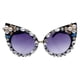 thumbnail image 1 of Gafas de sol de diamante de gran tamaño para mujer, gafas de sol de ojo de gato con diamantes de imitación, gafas de sol brillantes para mujer Vintage (púrpura) JAMW Sencillez, 1 of 4