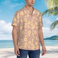 thumbnail image 5 of Goofa Cute Bee Hawaiian Shirt for Men, Unisex Summer Beach Casual Short Sleeve Button Down Shirts,Aloha Tropical Floral print shirt-Medium, 5 of 9