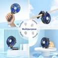 thumbnail image 4 of Ventilador portátil HandFan, refrigeración portátil, recargable, negro y azul, 4 of 6