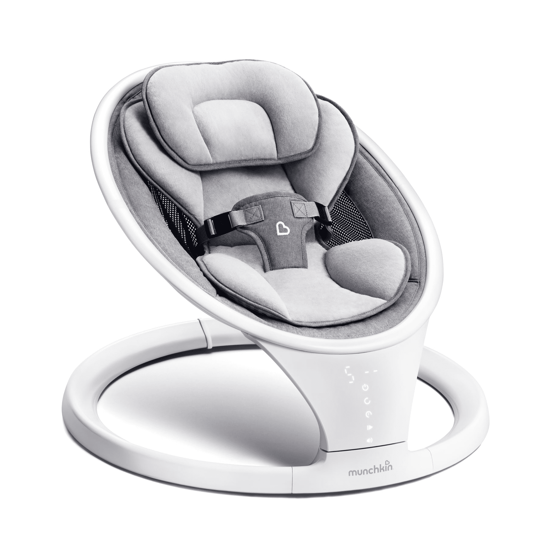 Munchkin® Bluetooth Enabled Infant Baby Swing,5 Ranges of Motion, White, Unisex