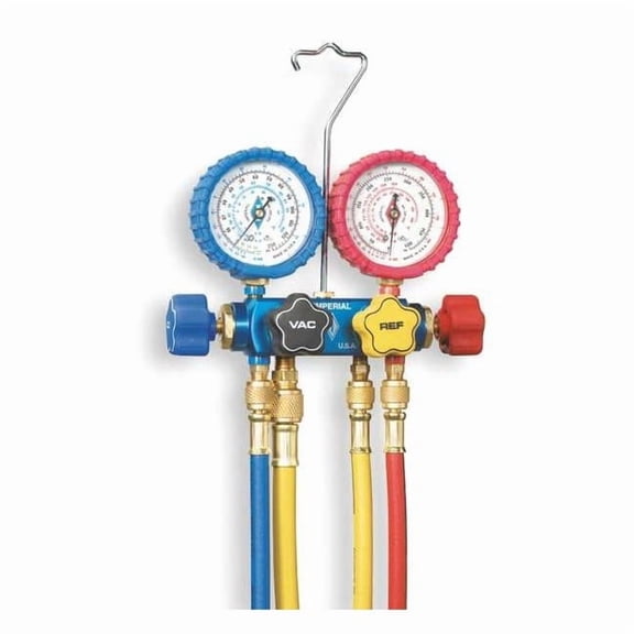 Imperial Mechanical Manifold Gauge Set,4-Valve 631-CKP