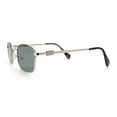 thumbnail image 6 of Retro Hipster Narrow Rectangle Metal Rim Dad Fashion Sunglasses [Gold - Green], 6 of 8