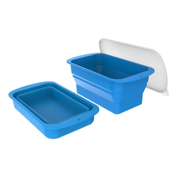 Clearance! Extra Large Ice Block Molds, Yoaney Silicone Ice Cube Tray with Lid 8Lb Giant Ice Blocks Reusable Ice Cube Maker for Coolers and Ice Baths, Blue