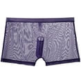 thumbnail image 3 of jobturf Men's Underwear See Through Mesh Short Leg Boxers Briefs Elastic Waist Casual Underpants Breathable Lightweight Low Rise Trunks M-XXXL, 3 of 3