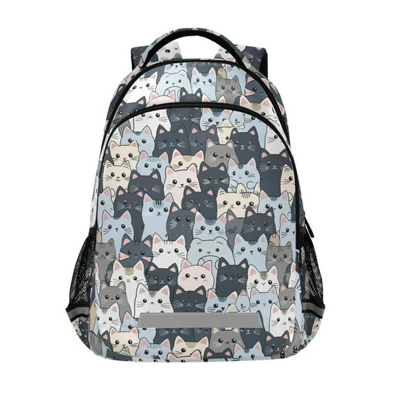 ALAZA Cute Doodle Cats Backpack Elementary School Bag Bookbag Travel Rucksack