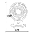 thumbnail image 5 of Cheers.US Personal Portable Fan 3 Speed Adjustable Angle Removable Base Lanyard USB Recharging Battery Operated Small Desk Cooling Face Fan for Home Camping, 5 of 7