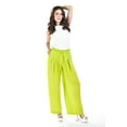 thumbnail image 5 of Pantalon Wide Leg con pinzas Roman Fashion /Juvenil, 40708 (Lima) verde lima M, 5 of 5